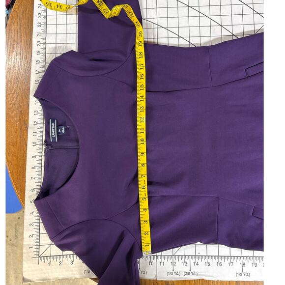 Lands End Blackberry Purple Sheath Dress With Pockets Women 14 - Picture 6 of 7